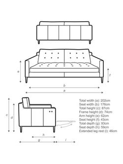 John Lewis Draper II Motion Large 3 Seater Leather Sofa, Dark Leg - view 2, Demetra Green