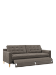 John Lewis Draper II Motion Large 3 Seater Leather Sofa, Light Leg