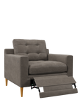 John Lewis Draper II Motion Leather Armchair, Light Leg