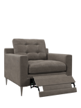 John Lewis Draper II Motion Leather Armchair, Metal Leg