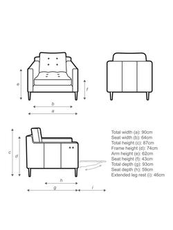 John Lewis Draper II Motion Leather Armchair, Light Leg - view 2, Matt Chocolate
