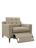 John Lewis Draper II Motion Leather Chair, Dark Leg, Matt Pearl