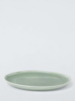 John Lewis Iona Stoneware Dinner Plate, 27cm, Green