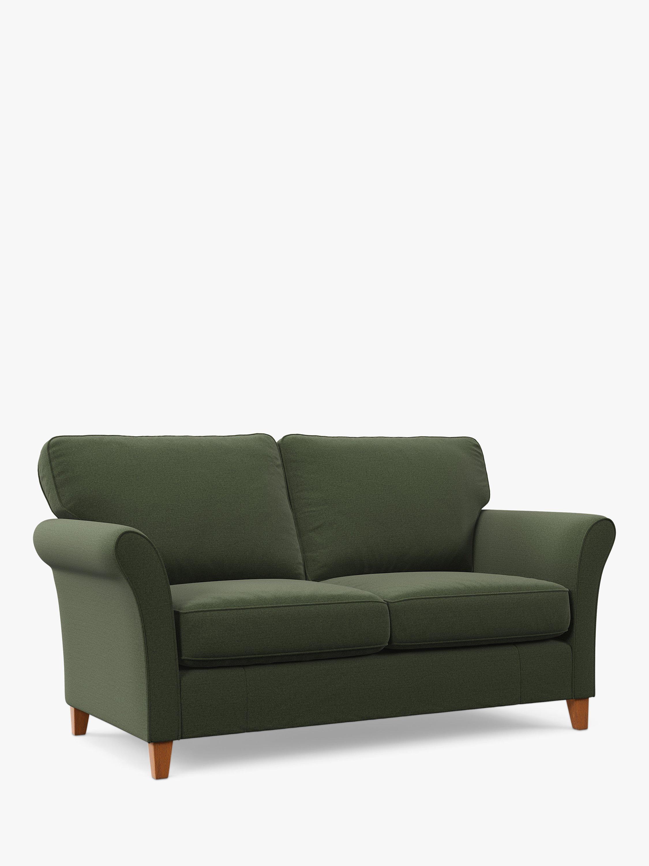 Charlotte II Range, John Lewis Charlotte II Large 3 Seater Sofa, Light Leg, Brushed Tweed Green
