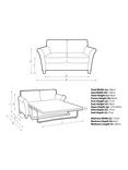 John Lewis Charlotte II Medium Sofa Bed, Light Leg, Brushed Tweed Green