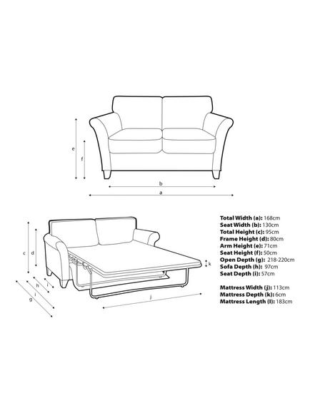 John Lewis Charlotte II Medium Sofa Bed, Light Leg - view 2, Brushed Tweed Green