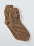 John Lewis Chunky Ribbed Lounge Socks, Toffee