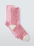 John Lewis Fluffy Lounge Socks, Pack of 2, Pink/Multi