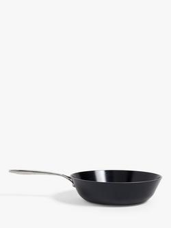John Lewis Aluminium Ceramic Non-Stick Wok, 30cm, Black