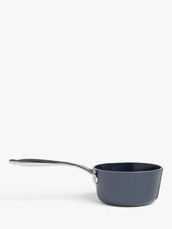 John Lewis Aluminium Ceramic Non-Stick Milk Pan, 14cm, Black