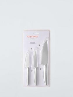 John Lewis ANYDAY Stainless Steel Kitchen Knife Set, 3 Piece - view 2, 