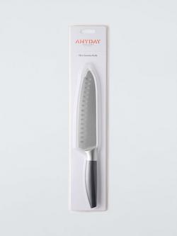 John Lewis Soft Grip Stainless Steel Santoku Knife, 17.8cm - view 2, 