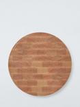 John Lewis Round Oak Wood Butcher's Block Chopping Board, 34cm