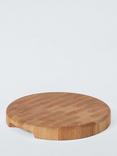 John Lewis Round Oak Wood Butcher's Block Chopping Board, 34cm