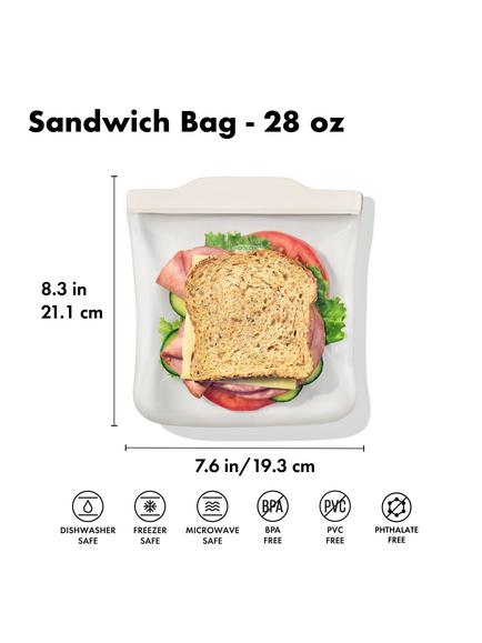 OXO Good Grips Reusable Silicone Sandwich Bag, 828ml, Clear - view 2, Clear