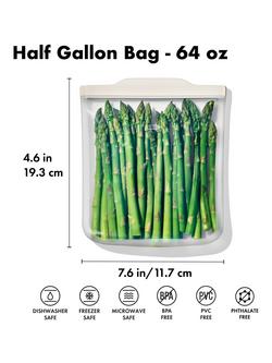 OXO Good Grips Reusable Silicone Bag, 1.8L, Clear - view 2, 