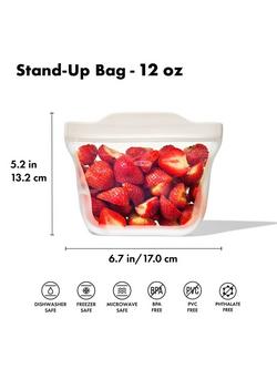 OXO Good Grips Reusable Silicone Bag, 355ml, Clear - view 2, 