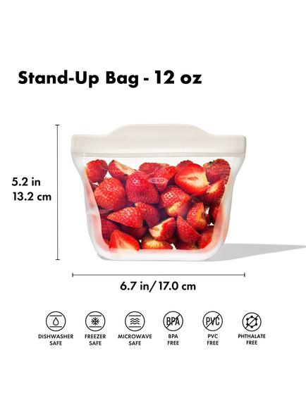 OXO Good Grips Reusable Silicone Bag, 355ml, Clear - view 2, 
