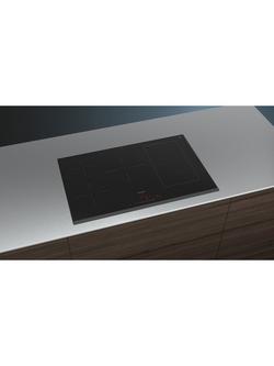 Siemens iQ500 ED851HWB1E 80cm CombiZone Induction Hob, Black - view 2, Black