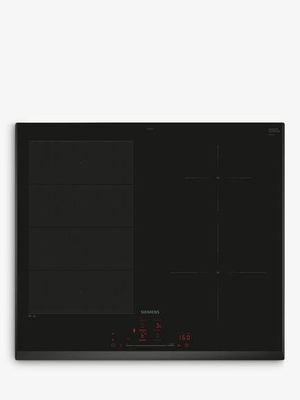 SIEMENS iQ700 EX651HEC1E 60cm Flex Induction Hob, Black, Black