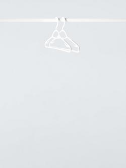 John Lewis Plastic Clothes Hangers, Pack of 20, White - view 2, White