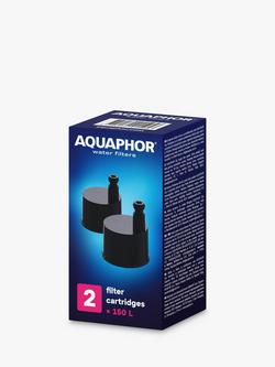 Aquaphor City Bottle Replacement Water Filter Cartridge, Pack of 2, Black