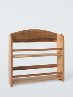 John Lewis Acacia Wood Spice Rack, 12 Jars, 