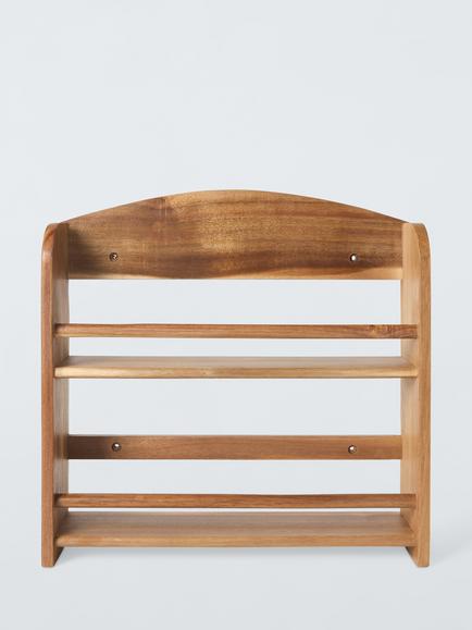 John Lewis Acacia Wood Spice Rack, 12 Jars - view 2, 