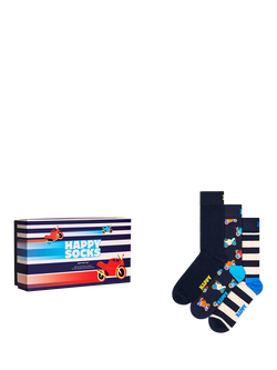 Happy Socks Navy Gift Set, Pack of 3, Navy/Multi - view 2, Navy/Multi