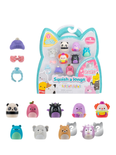 Squishmallows Squish-a-longs 3, Pack of 8