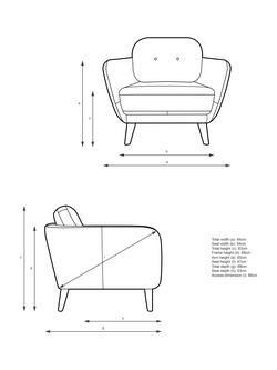 John Lewis Arlo Leather Armchair, Dark Leg - view 2, Demetra Green