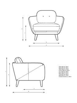 John Lewis Arlo Leather Armchair, Dark Leg - view 2, Demetra Light Tan