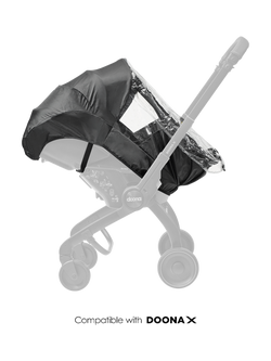 Doona X Stroller Rain Cover, Black - view 2, Black