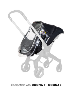Doona Stroller Rain Cover, Black - view 2, Black
