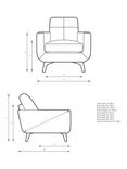 John Lewis Barbican Leather Armchair, Light Leg, Vintage Shadow