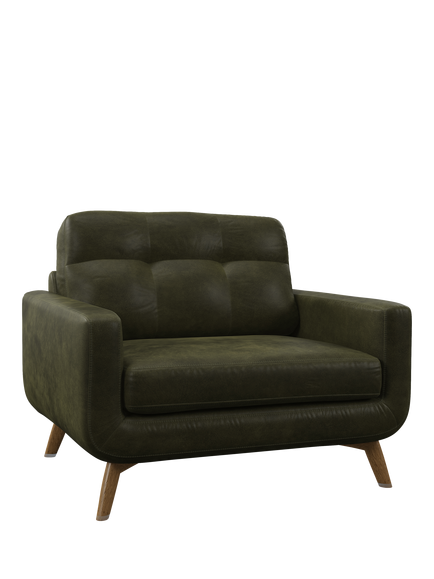 John Lewis Barbican Leather Snuggler, Light Leg, Demetra Green