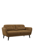 John Lewis Arlo Medium 2 Seater Leather Sofa, Dark Leg