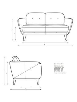 John Lewis Arlo Medium 2 Seater Leather Sofa, Dark Leg - view 2, Demetra Light Tan