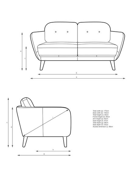 John Lewis Arlo Medium 2 Seater Leather Sofa, Dark Leg - view 2, Demetra Light Tan