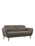John Lewis Arlo Medium 2 Seater Leather Sofa, Light Leg