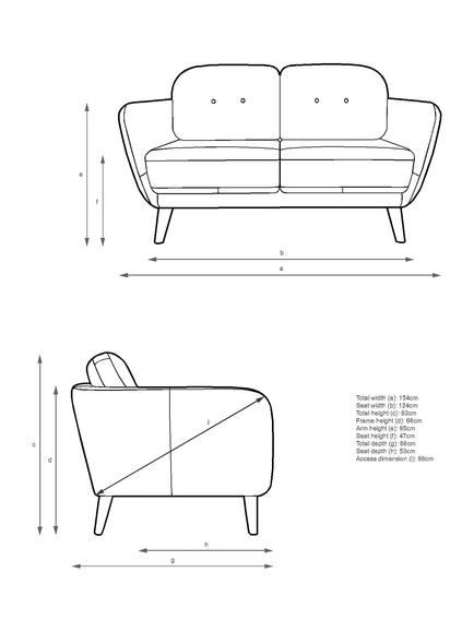 John Lewis Arlo Small 2 Seater Leather Sofa, Dark Leg - view 2, Demetra Light Tan