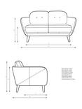 John Lewis Arlo Small 2 Seater Leather Sofa, Light Leg