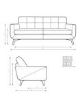 John Lewis Barbican Grand 4 Seater Leather Sofa, Light Leg, Demetra Light Tan