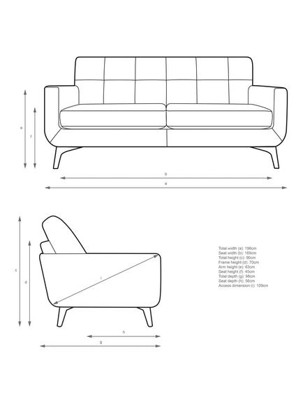John Lewis Barbican Large 3 Seater Leather Sofa, Light Leg - view 2, Demetra Green