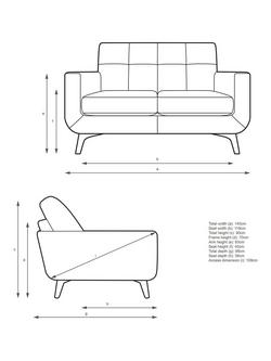 John Lewis Barbican Small 2 Seater Leather Sofa, Light Leg - view 2, Demetra Green