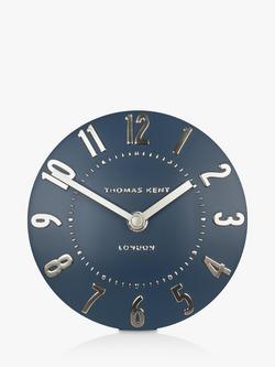 Thomas Kent Mulberry Analogue Mantel Clock, 15cm, Midnight Blue, Midnight Blue