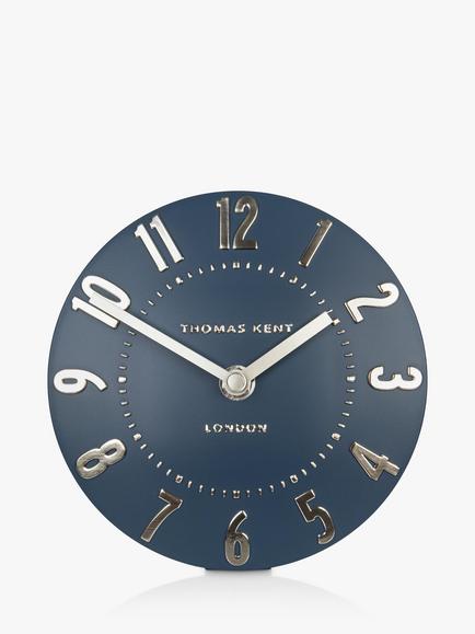 Thomas Kent Mulberry Analogue Mantel Clock, 15cm, Midnight Blue, Midnight Blue
