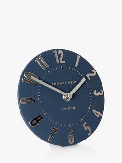 Thomas Kent Mulberry Analogue Mantel Clock, 15cm, Midnight Blue - view 2, Midnight Blue