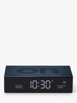 Lexon Flip Premium LCD Digital Alarm Clock, Dark Blue, Dark Blue