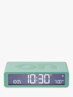 Lexon Flip Classic LCD Digital Alarm Clock, Mint